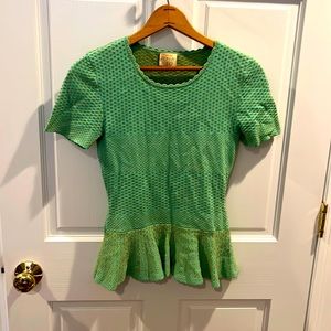 Torn by Ronny Kobo Peplum top spandex